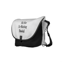 Not Now I'm Watching Baseball Courier Bags