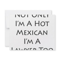Not Only I'm A Hot Mexican I'm A Lawyer Too Personalized Announcement