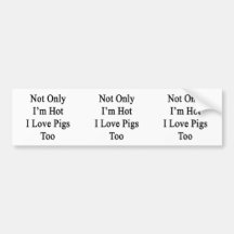 Not Only I'm Hot I Love Pigs Too Bumper Sticker