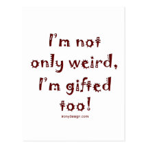 Not Only Weird Postcard