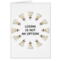 Not Option Badminton Card