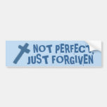 not perfect, just forgiven cross bumper sticker