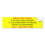 Not Pure USA Bumpersticker Bumper Stickers