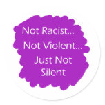 Not-Racist-Purple Stickers
