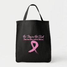 Not Real...Fake Breast Cancer Canvas Bag