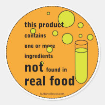 Not Real Food Sticker