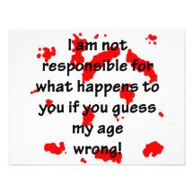 Not Responsible Personalized Announcements
