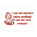 Not Token Woman Postcard