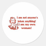 Not Token Woman Round Sticker