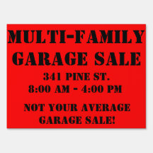 Not your average garage sale sign