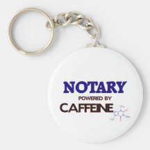 Notary Powered by caffeine Key Chain
