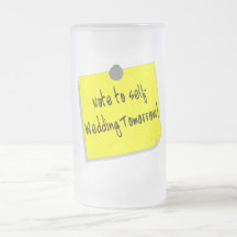 Note à l'individu (épousant demain) tasses