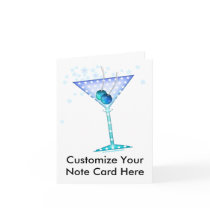 Note Card - BLUE MARTINI