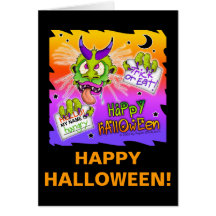 Note Card, Greeting Card - HALLOWEEN BOOGEYMAN MON