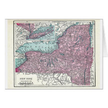 Note card:  Map of New York, 1921