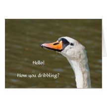 Note Card: Mute Swan 'How you dribbling?'