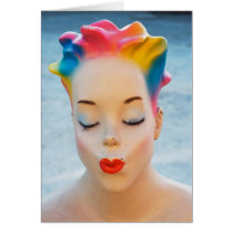 Note Card with Kissing Mannequin