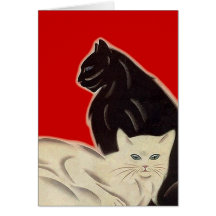 Note Cards eye-CATching Art Deco Style Colour