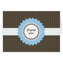 Note de Merci - bleu et Brown cartes