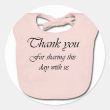 Note de Merci pour des baby showers - rose Autocollants