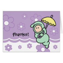 Note de Merci pour le cadeau ou le baby shower de  cartes