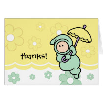 Note de Merci pour le cadeau ou le baby shower de  cartes
