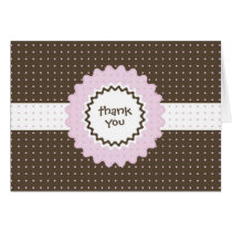 Note de Merci - rose et Brown cartes