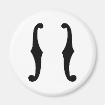Note f holes fridge magnets