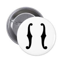 Note f holes pinback button