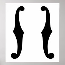 Note f holes poster