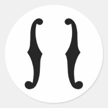 Note f holes sticker