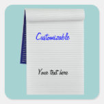 Notebook Notes Customizable Square Stickers