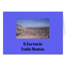 Notecard, view of El Paso