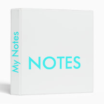 NOTES 3 RING BINDERS