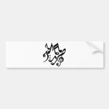 Notes classic music bumper stickers