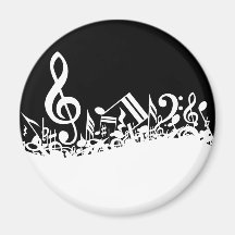 Notes musicales brouillées aimants