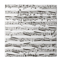 Notes musicales noires et blanches carreaux