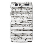 Notes musicales noires et blanches coques droid RAZR