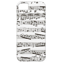 Notes musicales noires et blanches étuis iPhone 5