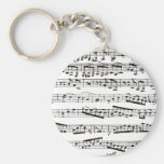 Notes musicales noires et blanches porte-clés