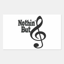 Nothin' But Treble Rectangular Stickers