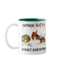 Nothin' Butt A Basset Christmas Mug