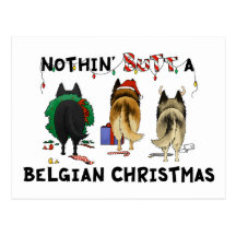 Nothin' Butt A Belgian Christmas Post Cards