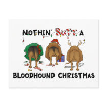 Nothin' Butt A Bloodhound Christmas Post Cards