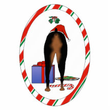 Nothin' Butt A Doberman Christmas Ornament Cut Out