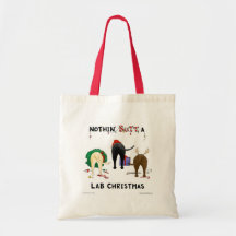 Nothin' Butt A Lab Christmas Canvas Bags