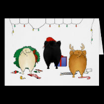 Nothin' Butt A Pomeranian Christmas cards