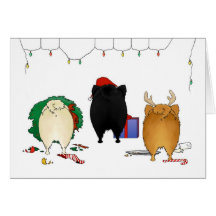 Nothin' Butt A Pomeranian Christmas Card