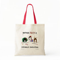 Nothin' Butt A Springer Christmas Canvas Bags