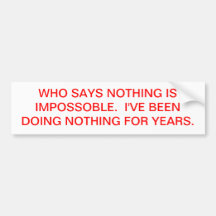 NOTHING BUMPER STICKERS